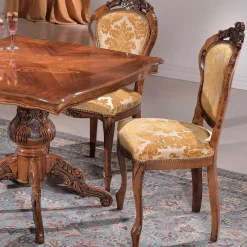 Wohnen Sitzgruppe<Klassische Essgruppe mit Quadrattisch Magari & 4 Polsterstühlen (fünfteilig)