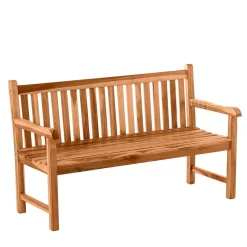 Wohnen Sitzbank<Klassische Holz Gartenbank mit Lehnen - Klahuma