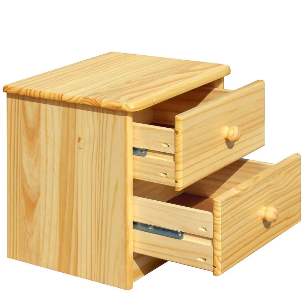 Wohnen Kommoden<Klassische Holz Nachtkommode aus Kiefer - Kascanu