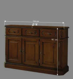 Wohnen Sideboards<Klassische Kommode in Nussbaum - Uno