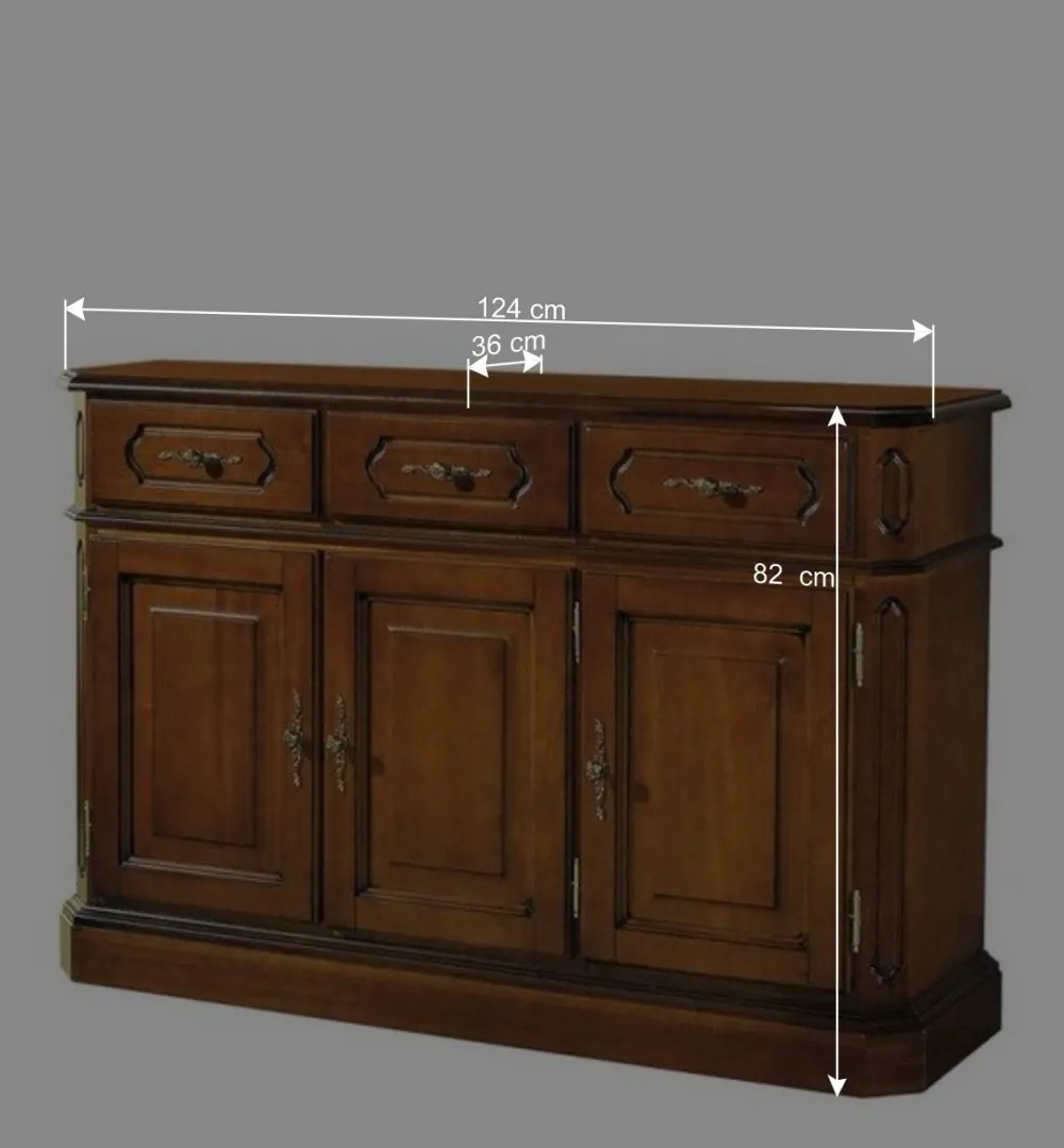 Wohnen Sideboards<Klassische Kommode in Nussbaum - Uno