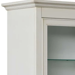 Wohnen Vitrinen<Klassische Vitrine in Antikweiß mit LED Licht - Annot