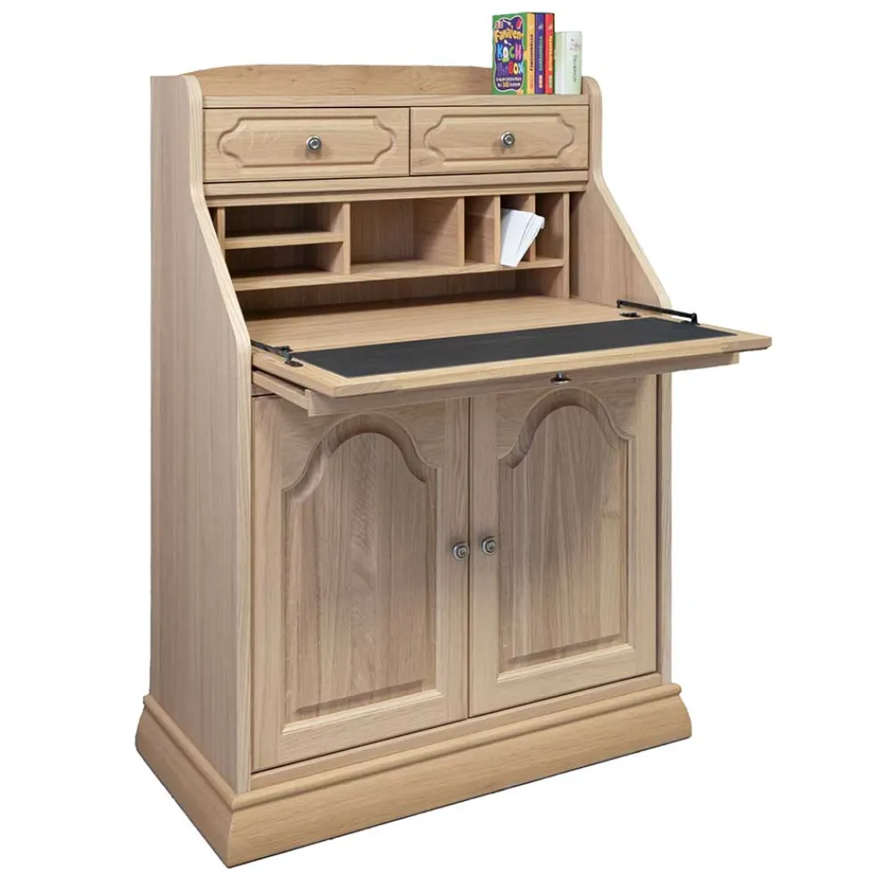 Wohnen Highboards<Klassischer Schreibschrank Sekretär aus Eiche - Hamptony