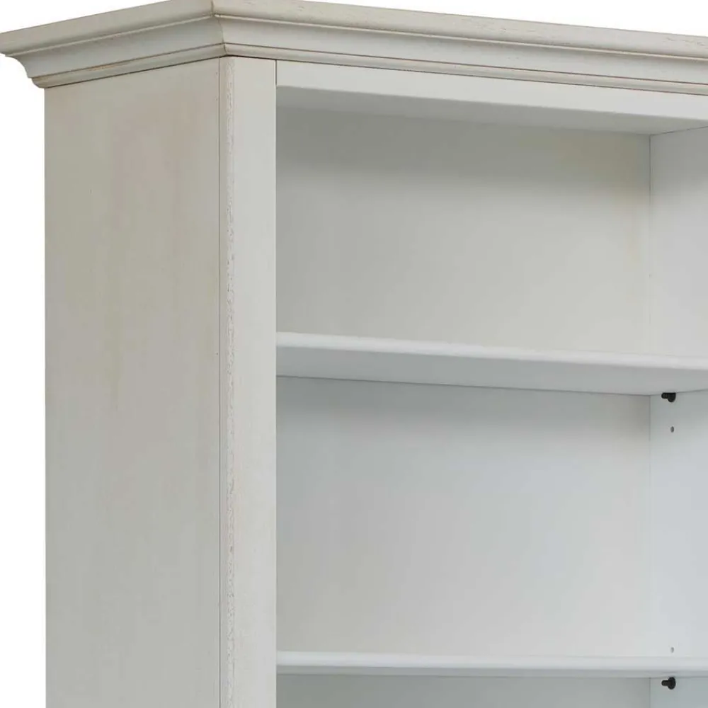Wohnen Regale|Vitrinen<Klassisches Bücherregal in Antikweiß - Annot