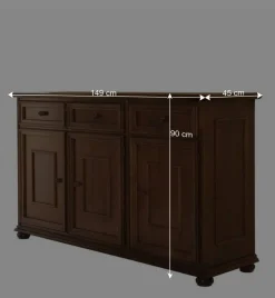 Wohnen Sideboards<Klassisches Sideboard in Walnussfarben - Manicos