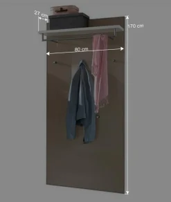 Wohnen Garderoben<Kleiderpaneel Srocca in Taupe Glas beschichtet