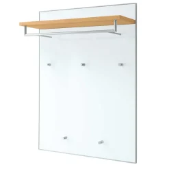 Wohnen Garderoben<Kleiderpaneel Wynoca in Weiß Glas beschichtet