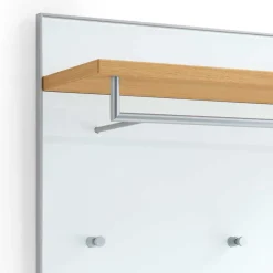 Wohnen Garderoben<Kleiderpaneel Wynoca in Weiß Glas beschichtet