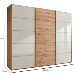 Wohnen Kleiderschränke|Schränke<Kleiderschrank 250 cm breit mit zwei Höhen - Nikoba