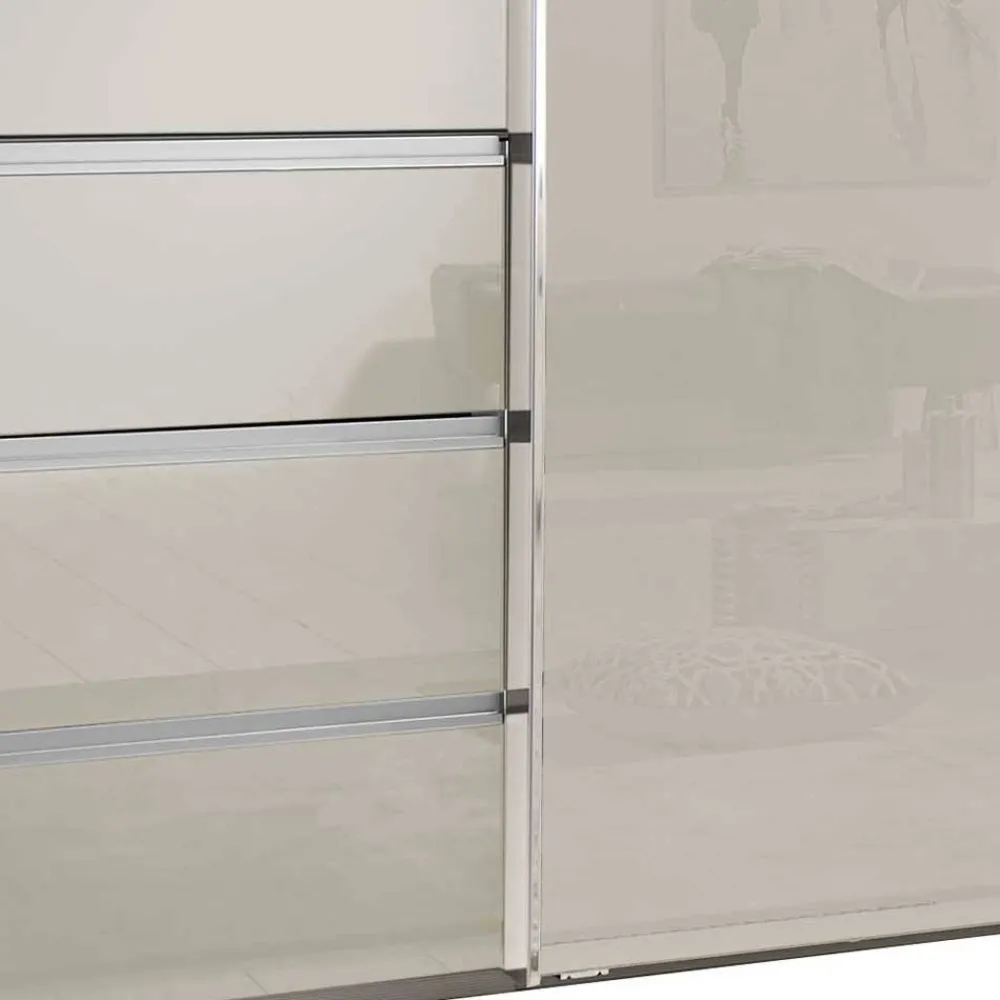 Wohnen Kleiderschränke|Schränke<Kleiderschrank in Champagner Glasfront - Vilicita