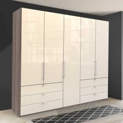 Wohnen Kleiderschränke<Kleiderschrank in Creme Glasbeschichtung - Porecca