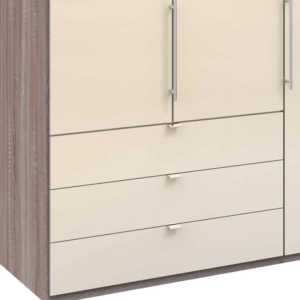 Wohnen Kleiderschränke<Kleiderschrank in Creme Glasbeschichtung - Porecca