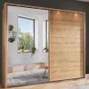 Wohnen Kleiderschränke<Kleiderschrank in Eiche Bianco & Spiegel - Paniola