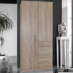 Wohnen Schränke<Kleiderschrank in Eiche Sägerau Holzoptik - Citerna