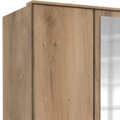 Wohnen Kleiderschränke<Kleiderschrank in Plankeneiche NB mit Spiegel - Osicria