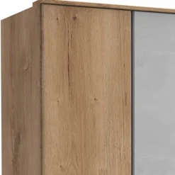 Wohnen Kleiderschränke|Schränke<Kleiderschrank in Plankeneiche & Lichtgrau - Anca