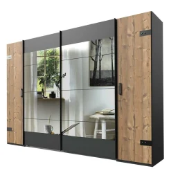 Wohnen Kleiderschränke<Kleiderschrank in Tanne Dekor & Grau - Ardila