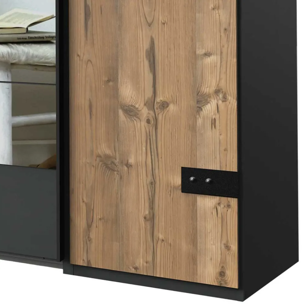Wohnen Kleiderschränke<Kleiderschrank in Tanne Dekor & Grau - Ardila
