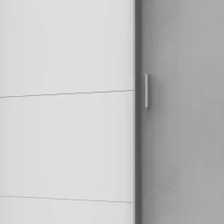Wohnen Kleiderschränke|Schränke<Kleiderschrank in Weiß & Lichtgrau Beton Optik - Viganno