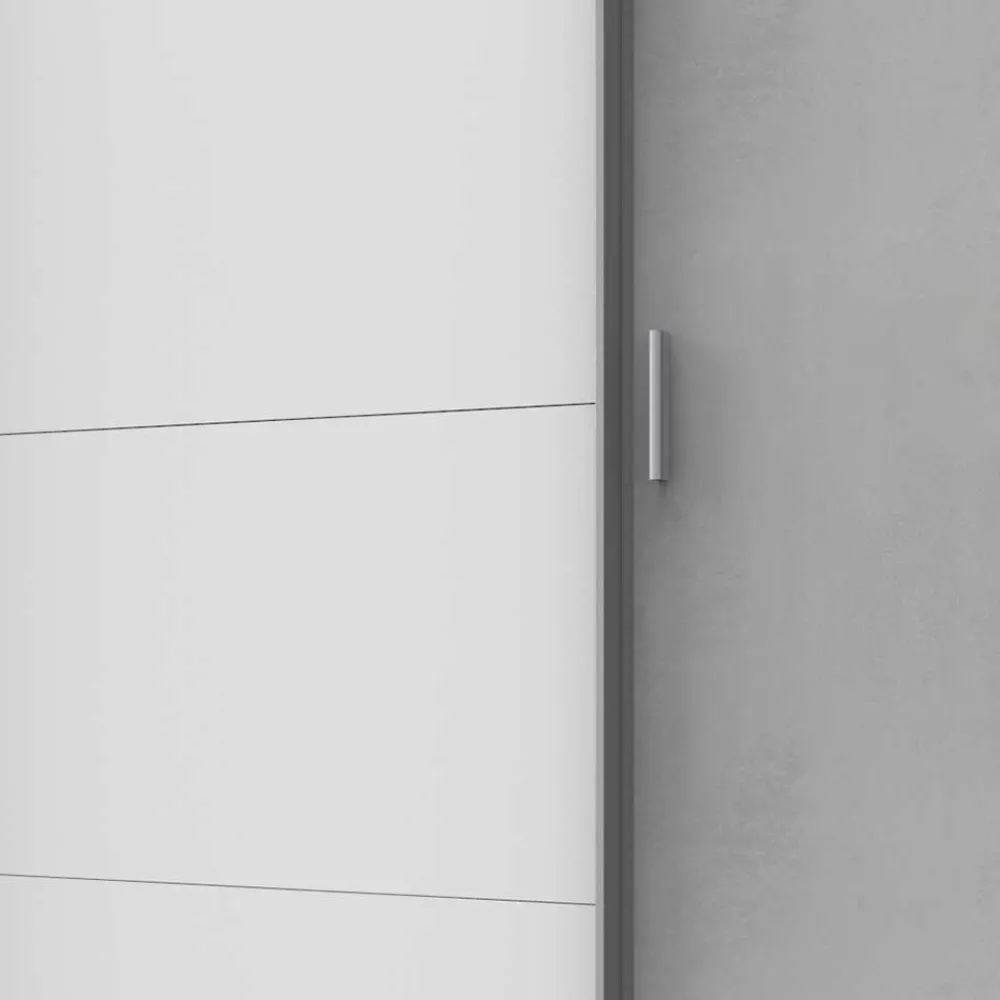 Wohnen Kleiderschränke|Schränke<Kleiderschrank in Weiß & Lichtgrau Beton Optik - Viganno