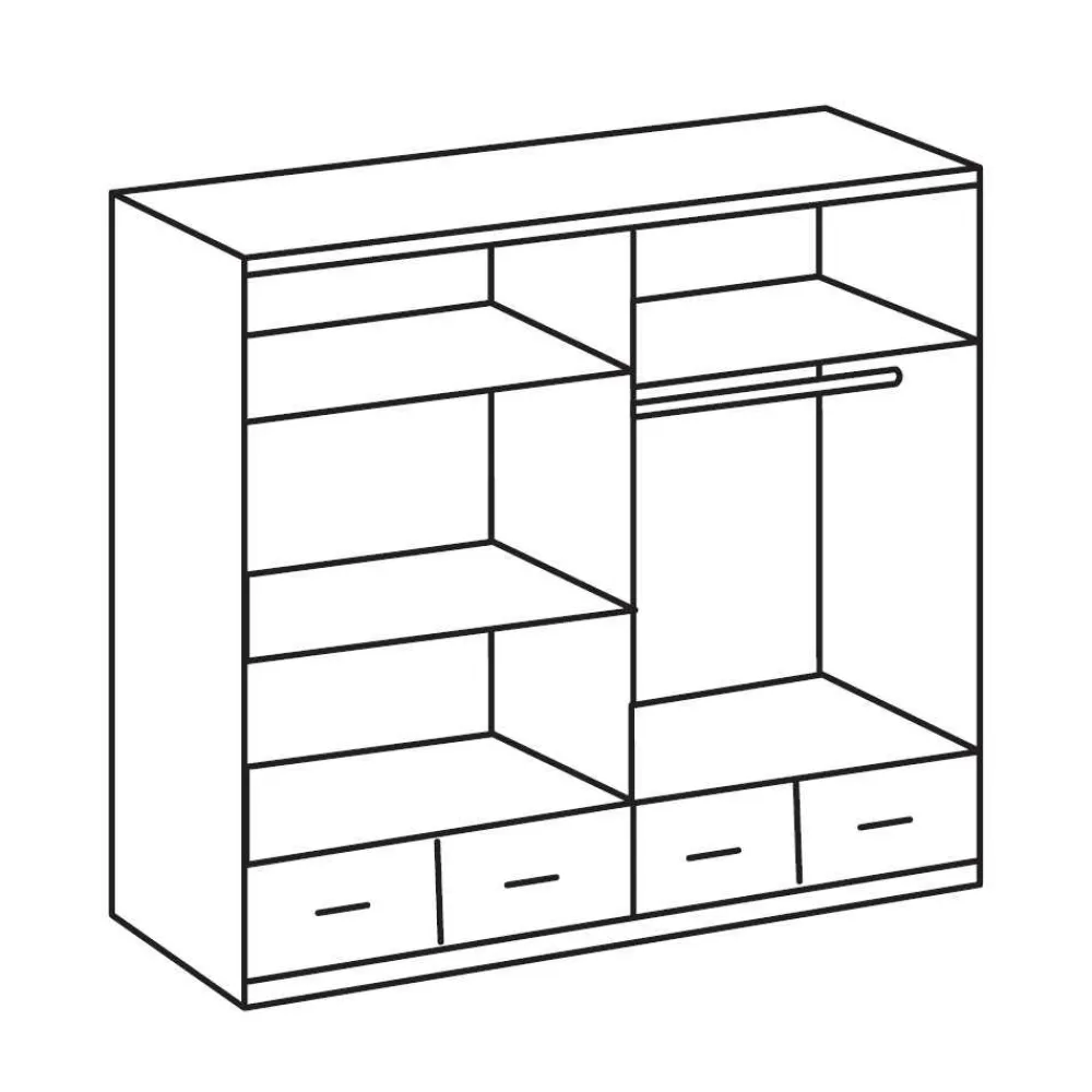 Wohnen Kleiderschränke|Schränke<Kleiderschrank Mellevos in Weiß