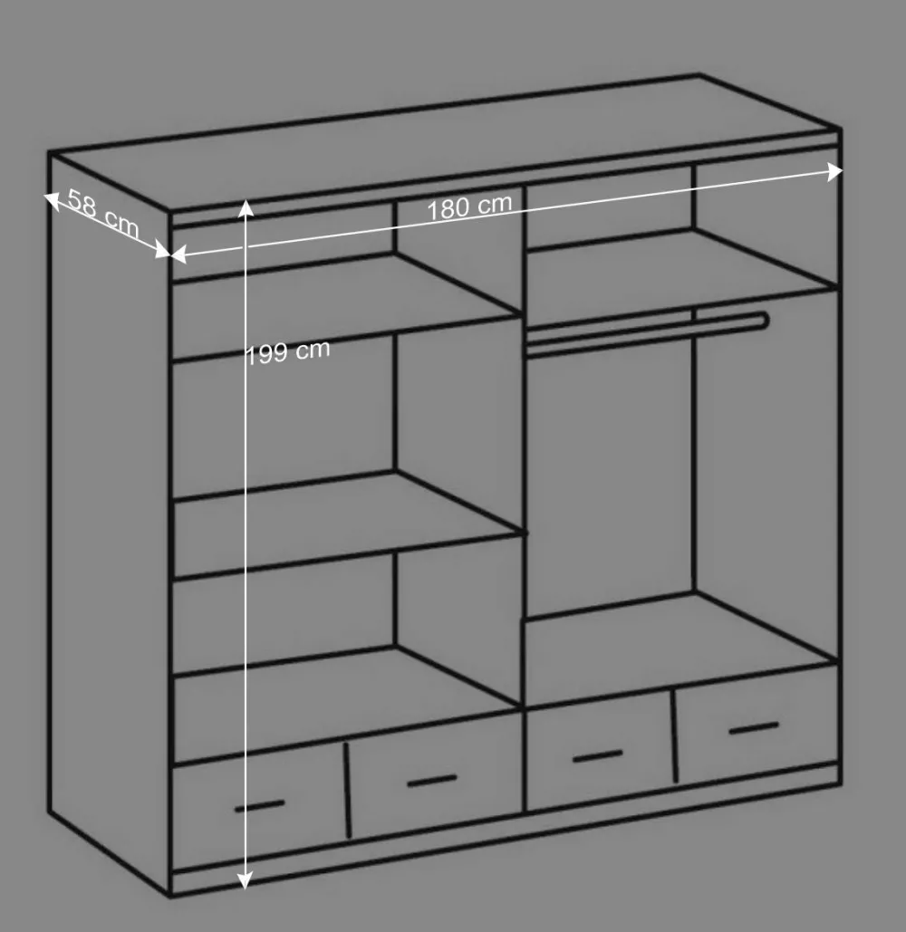 Wohnen Kleiderschränke|Schränke<Kleiderschrank Mellevos in Weiß