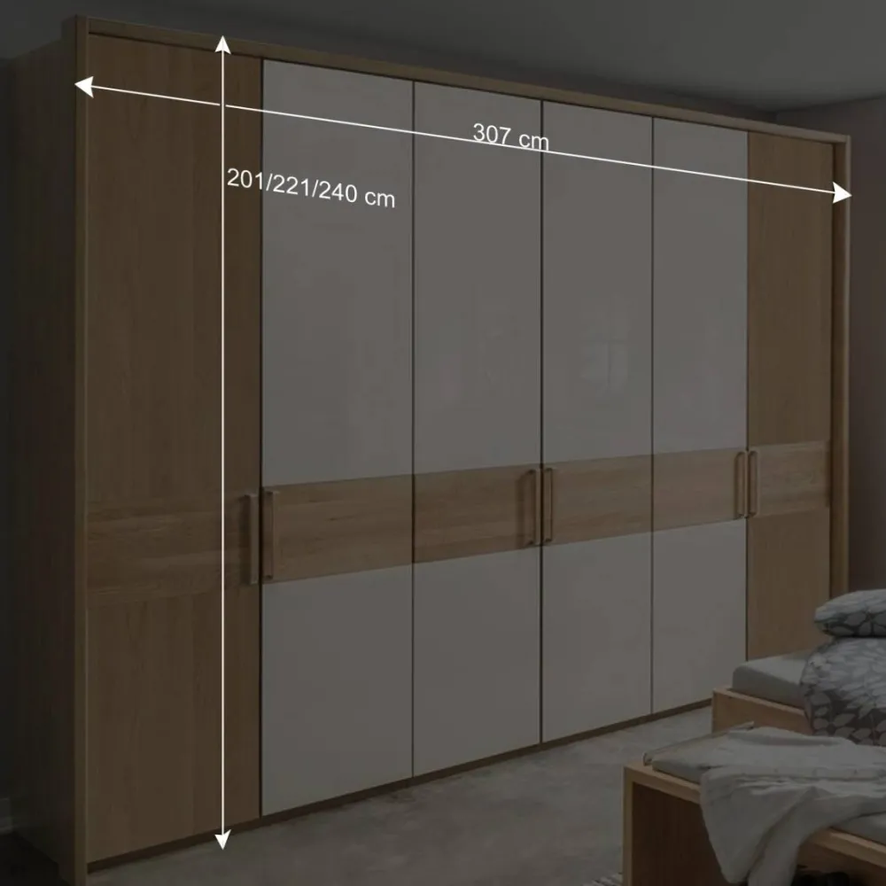 Wohnen Kleiderschränke|Schränke<Kleiderschrank mit 6 Türen 300 cm breit - Emdsiva