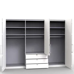 Wohnen Kleiderschränke|Schränke<Kleiderschrank mit drei Schubladen & Falttüren - Rativian II
