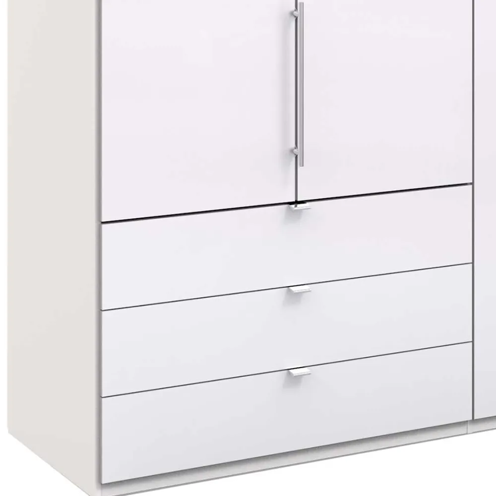 Wohnen Kleiderschränke|Schränke<Kleiderschrank mit Glasfront Weiß - Dolienca