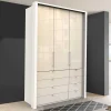 Wohnen Schränke<Kleiderschrank mit Gleittür & Schubladen - Zidarie