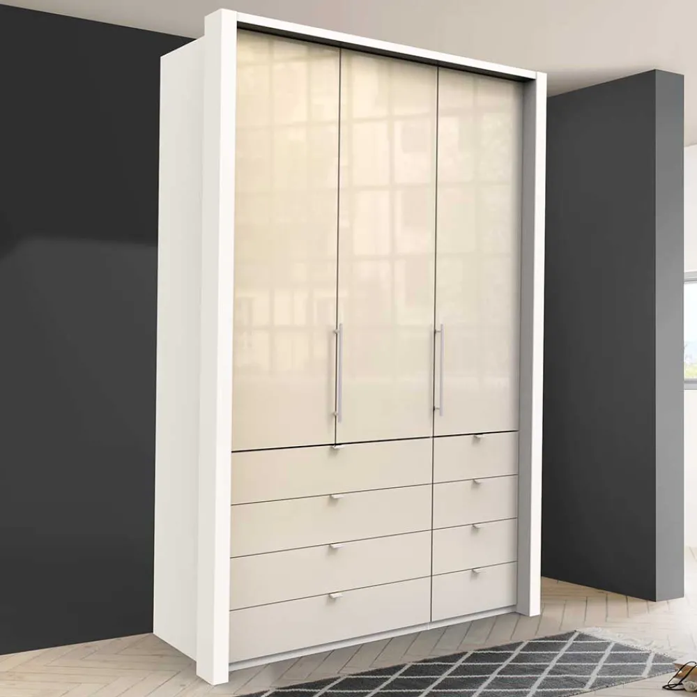 Wohnen Schränke<Kleiderschrank mit Gleittür & Schubladen - Zidarie