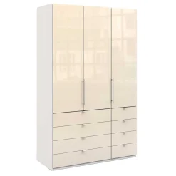Wohnen Schränke<Kleiderschrank mit Gleittür & Schubladen - Zidarie