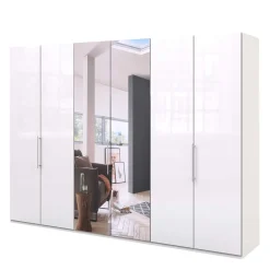 Wohnen Kleiderschränke|Schränke<Kleiderschrank mit Gleittüren in Weiß - Dolienca