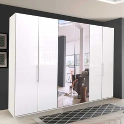 Wohnen Kleiderschränke|Schränke<Kleiderschrank mit Gleittüren in Weiß - Dolienca