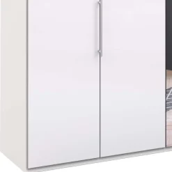 Wohnen Kleiderschränke|Schränke<Kleiderschrank mit Gleittüren in Weiß - Dolienca