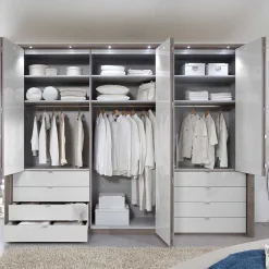 Wohnen Kleiderschränke|Schränke<Kleiderschrank mit Passepartout & LED Licht - Empresian