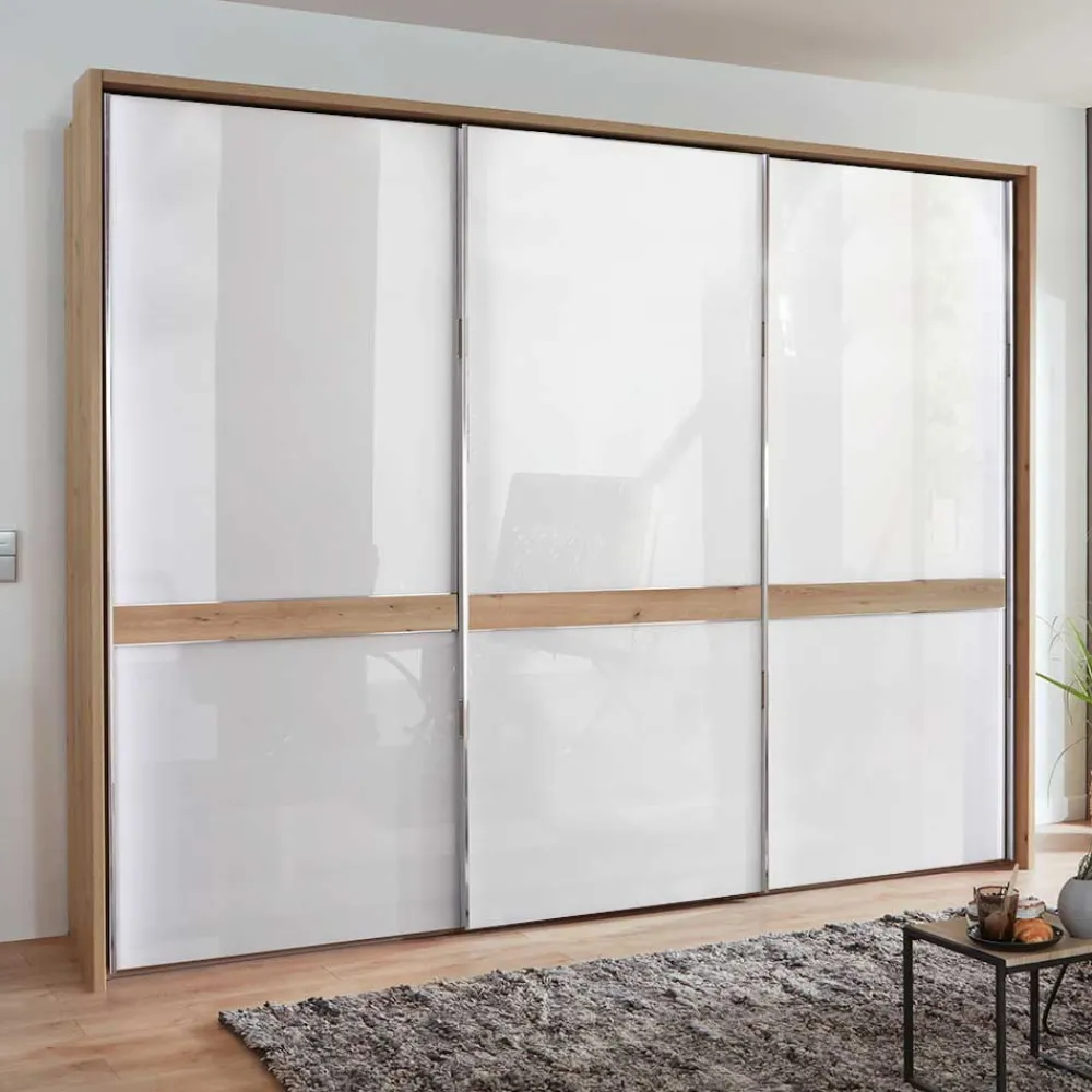 Wohnen Kleiderschränke<Kleiderschrank mit Schwebetüren in Weiß - Tessina