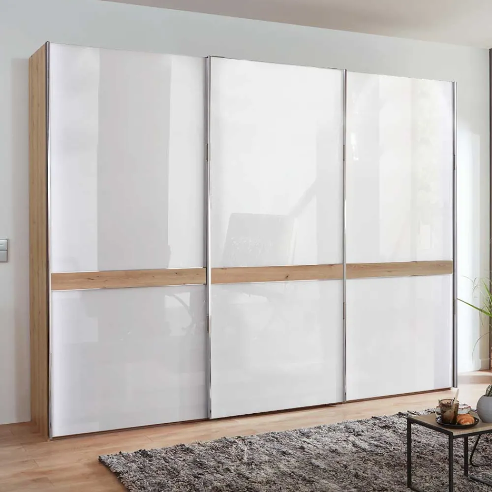 Wohnen Kleiderschränke<Kleiderschrank mit Schwebetüren in Weiß - Tessina