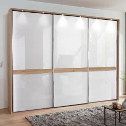 Wohnen Kleiderschränke<Kleiderschrank mit Schwebetüren in Weiß - Tessina