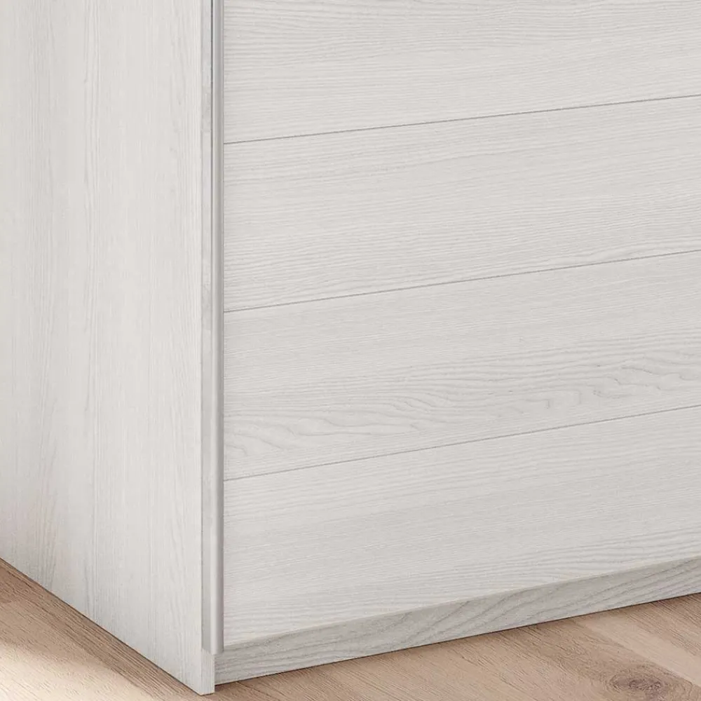 Wohnen Kleiderschränke|Schränke<Kleiderschrank mit Schwebetüren in Esche Weiß - Pruducia