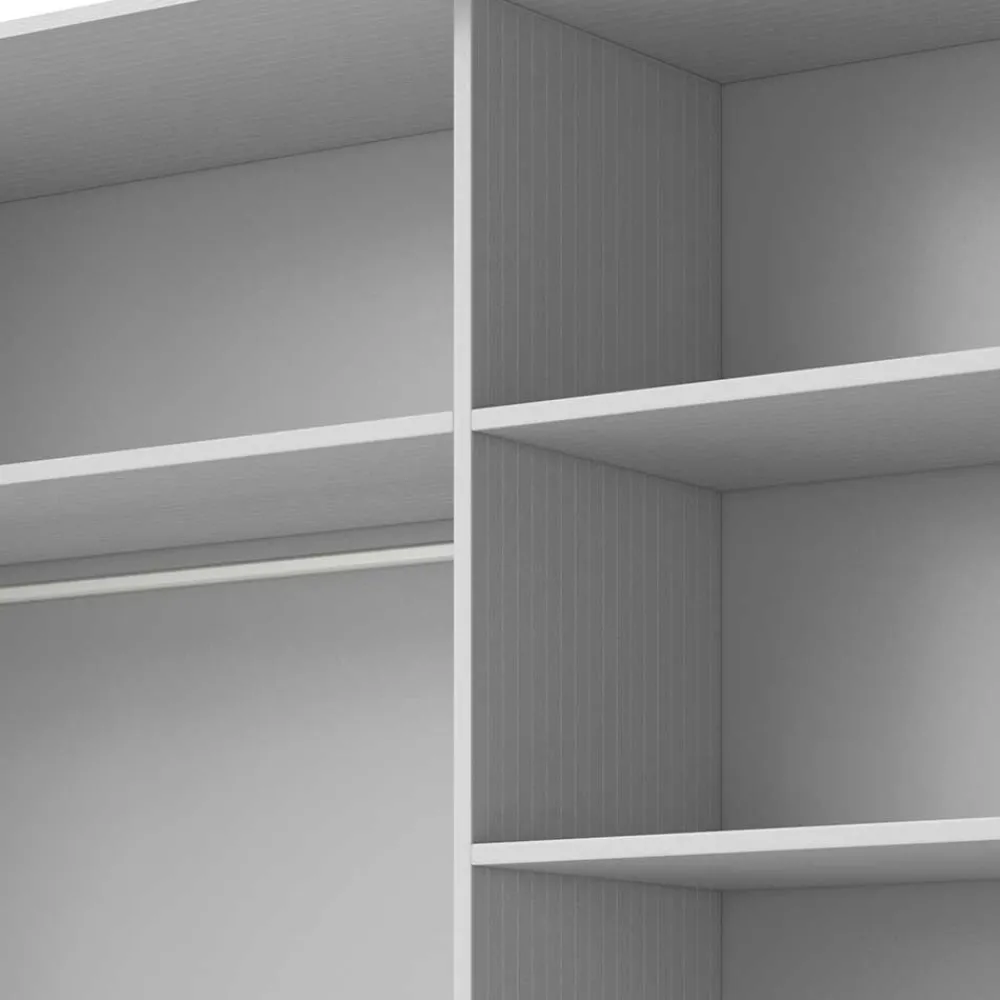 Wohnen Kleiderschränke|Schränke<Kleiderschrank mit Schwebetüren in Esche Weiß - Pruducia