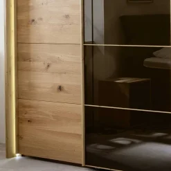 Wohnen Schränke<Kleiderschrank mit Schwebetüren in Dunkelbraun - Vutonia