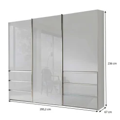 Wohnen Kleiderschränke|Schränke<Kleiderschrank mit sechs Schubladen und drei Türen - Ectria