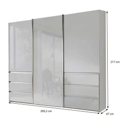 Wohnen Kleiderschränke|Schränke<Kleiderschrank mit sechs Schubladen und drei Türen - Ectria