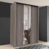 Wohnen Kleiderschränke<Kleiderschrank mit Spiegel & Metallgriffen - Crenba