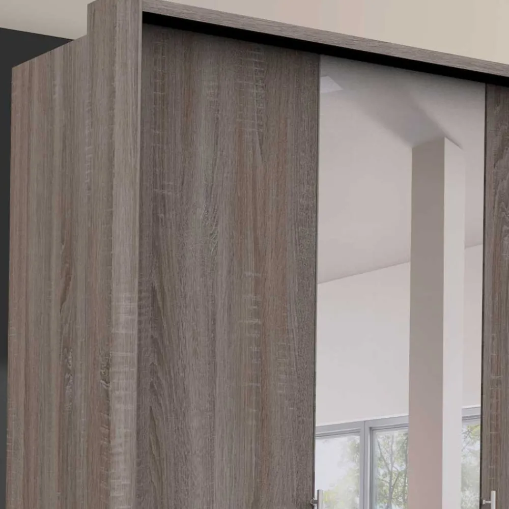 Wohnen Kleiderschränke<Kleiderschrank mit Spiegel & Metallgriffen - Crenba