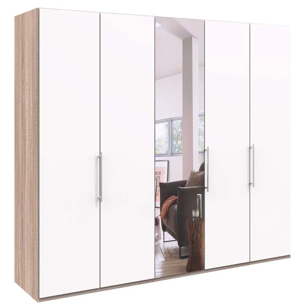Wohnen Kleiderschränke<Kleiderschrank mit Spiegeltür & 2 Falttüren - Vaclyn