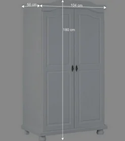 Wohnen Schränke<Kleiderschrank Nanini in Weiß