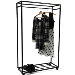 Wohnen Garderoben<Kleiderwagen Rollgarderobe in Schwarz - Baslanica