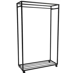 Wohnen Garderoben<Kleiderwagen Rollgarderobe in Schwarz - Baslanica